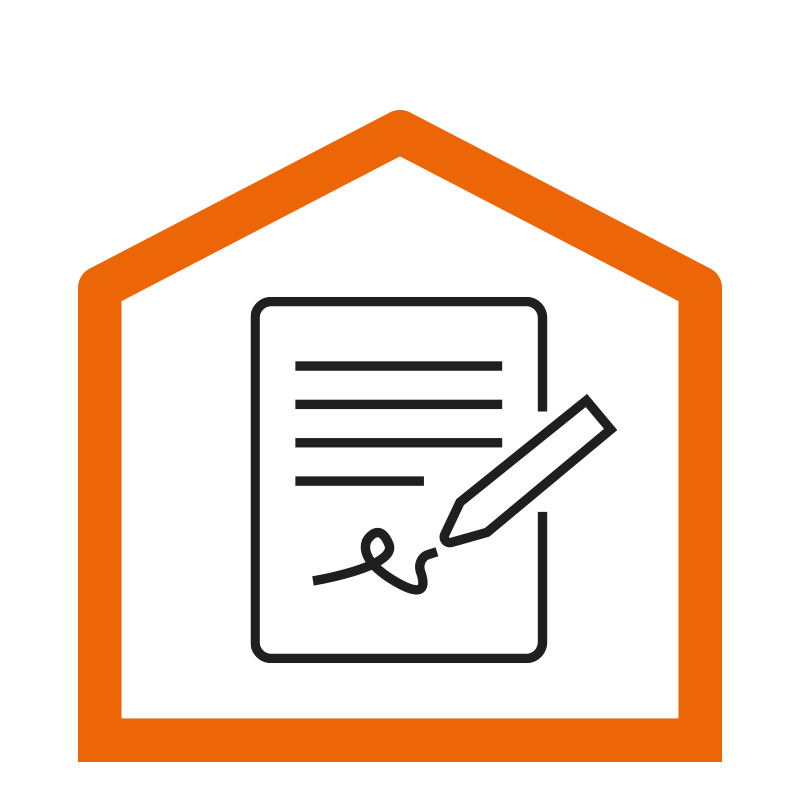 Icon Vertrag unterzeichnen 