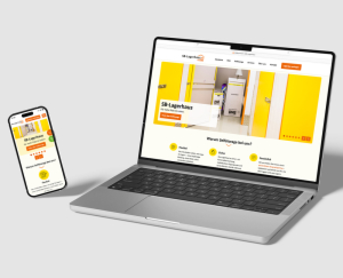 Laptop und Handy mit Website offen