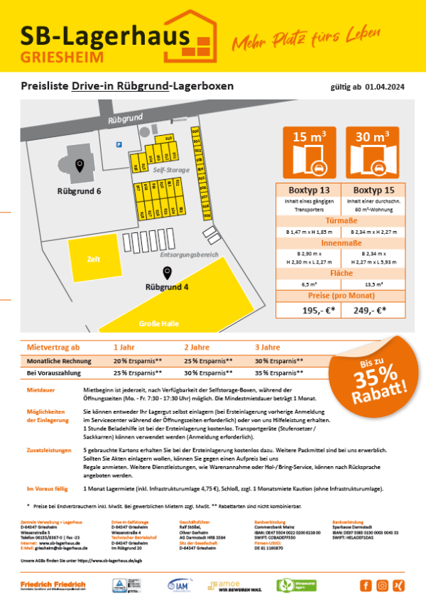 Preisliste + Lageplan Griesheim Rübgrund